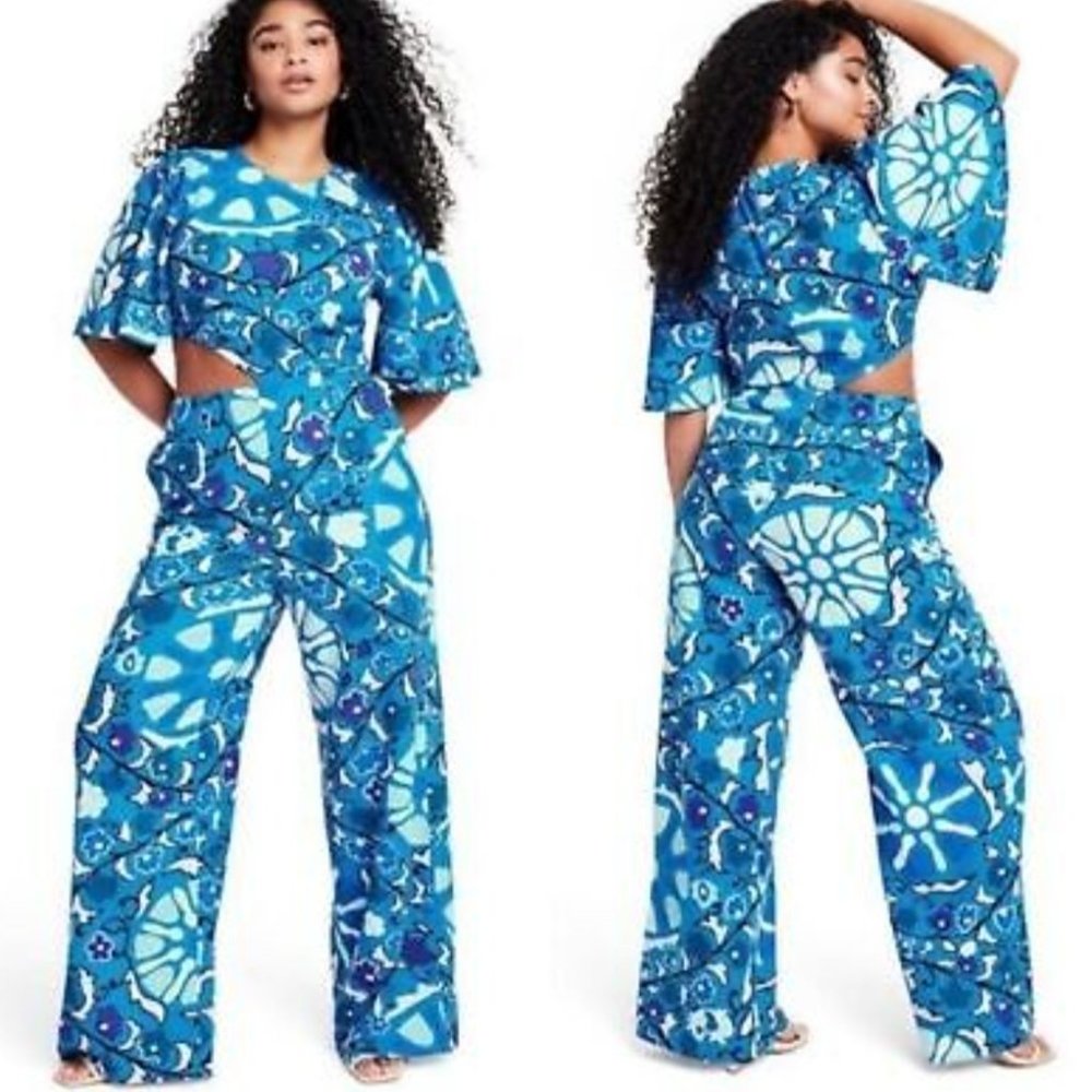 Rhode x Target Tile Print Cutout Wide Leg Jumpsuit